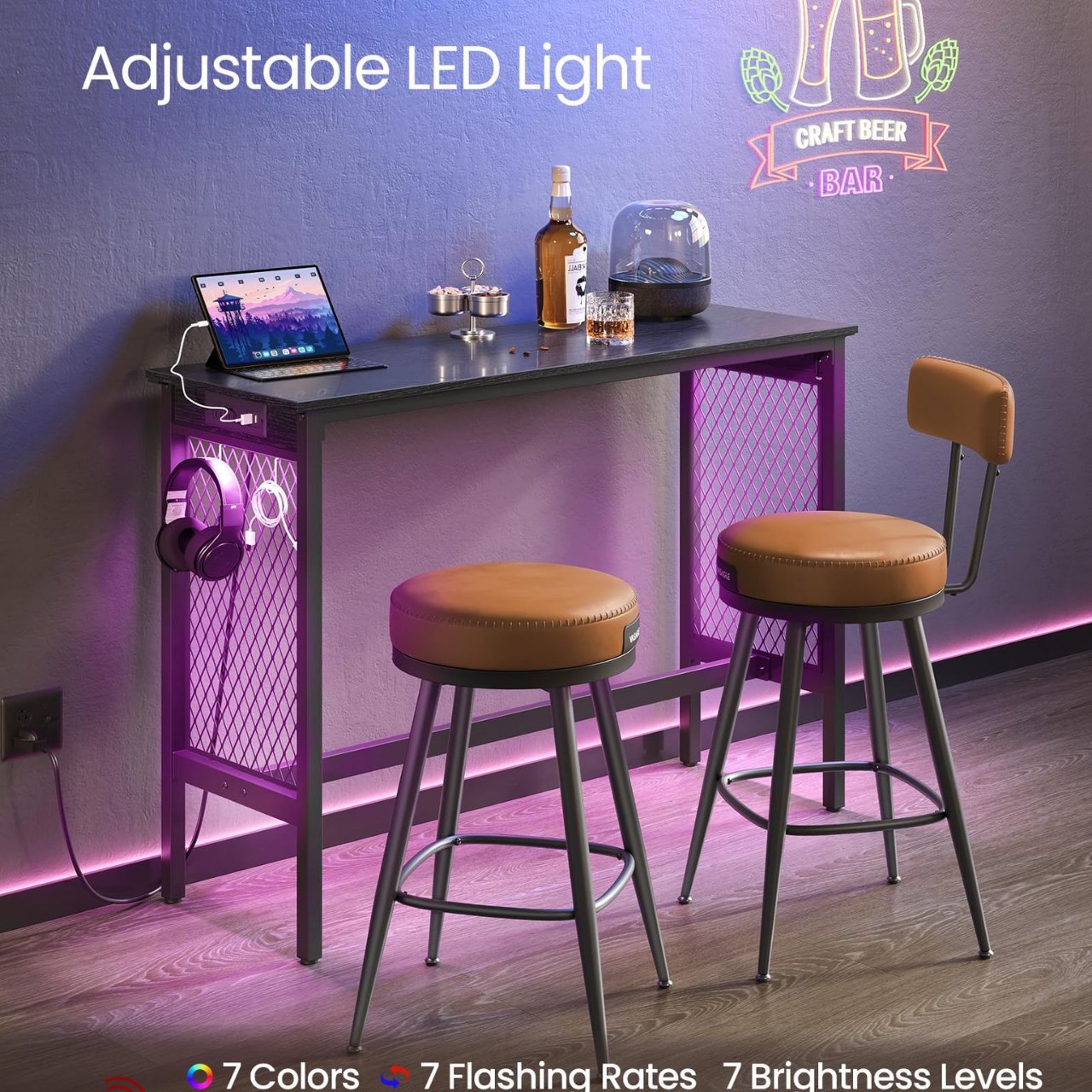 Modern Long Side Table Computer Desk Sofa Gap Side Table Storage Rack Wall-Mounted Small Table Narrow Strip Processing Side Cabinet