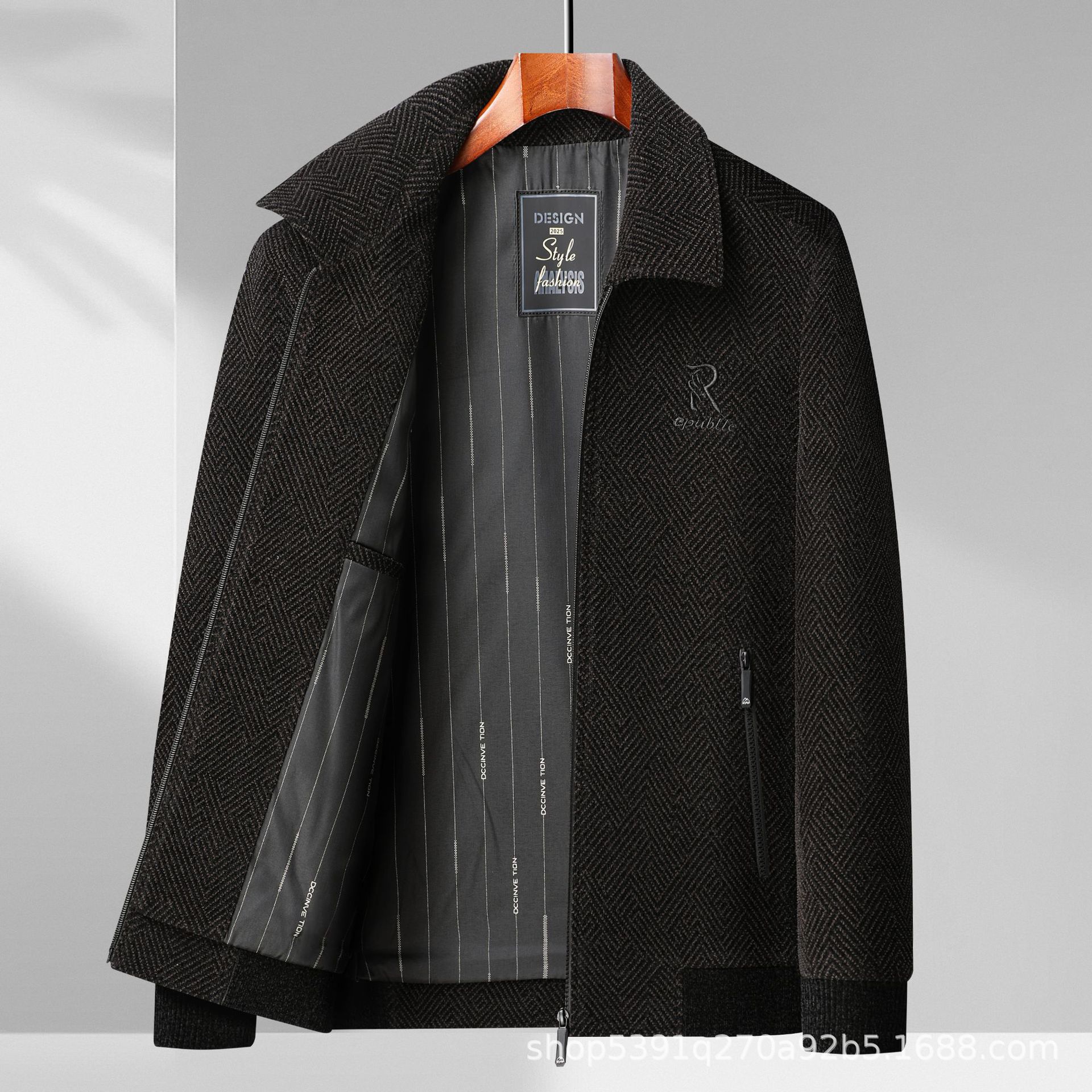 Middle-Aged and Elderly Dad's Jacket Spring and Autumn Casual Versatile High-End Middle-Aged Men's Clothing Elderly Grandpa Spring and Autumn