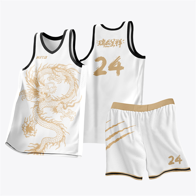 Heta Full-Body Heat Transfer Printed Full-Body Customized American Basketball Uniform Suit Jersey for Male, Female, Students and Kidsren