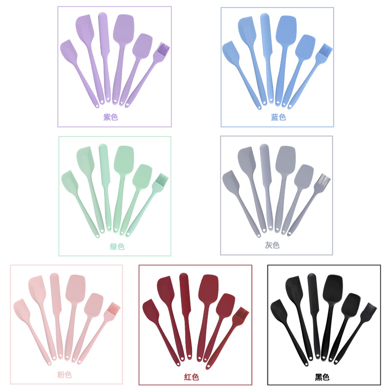 Silicone Scraper Baking One-piece Large Silicone Cream Spatula Nougat Cake Scraper Set Combination