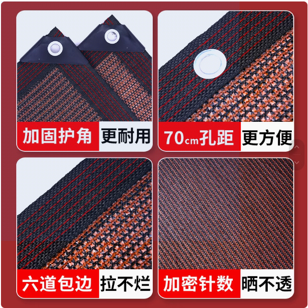 Summer Heat Insulation Sunscreen Mesh Encryption Thickened Sunshade Net Rooftop Courtyard Carport Sun Room Sunshade Sunshade Net