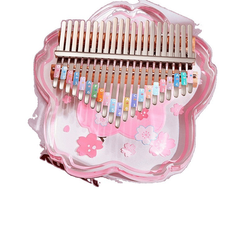 Crystal Transparent Thumb Piano Kalimba for Beginners 17-Tone Finger Piano 21-Tone Kalimba for Female Students