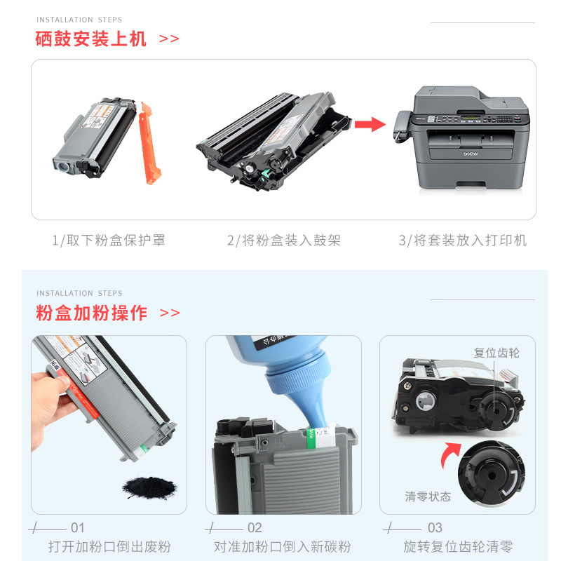 Tuowei applicable brother TN2325 toner cartridge 7180DN 7380 7480 7880 Toner DR2350 toner cartridge
