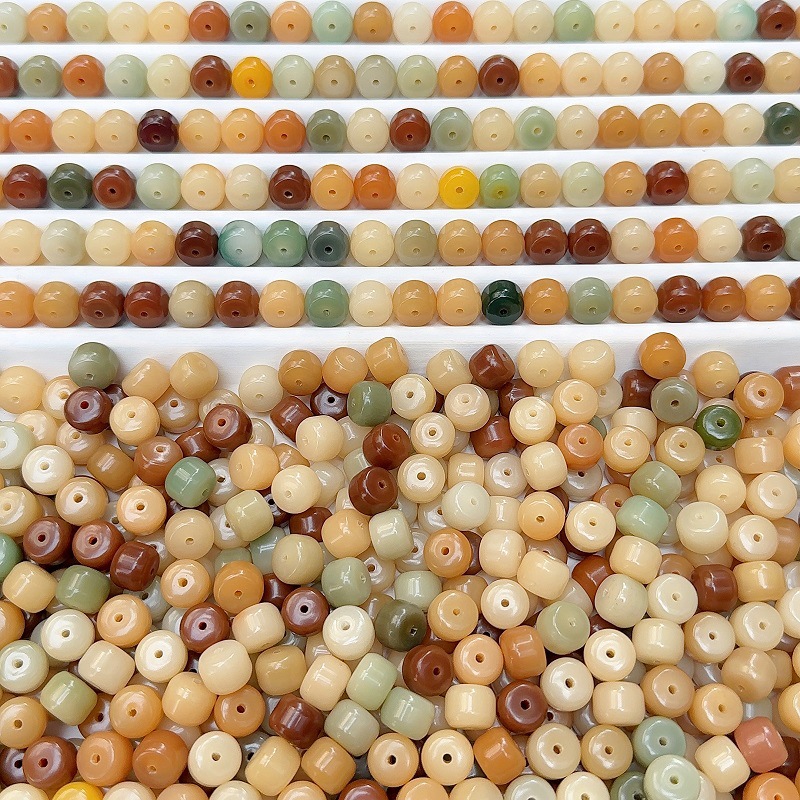 Wholesale Small Hamburger Bodhi Loose Beads Natural Weathered Multi-Treasure Bodhi Root Loose Beads DIY Hand String Plate Playing Buddha Beads Bracelet