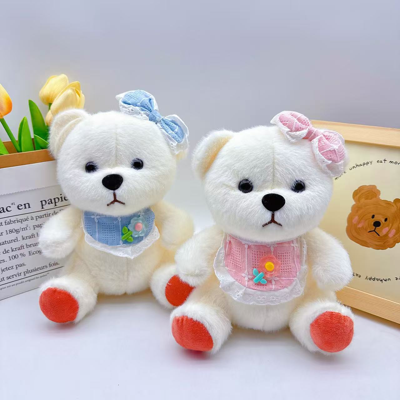 Foreign trade eight-inch grab doll machine doll clip machine doll video game city small gifts 25cm to push bear skin wholesale