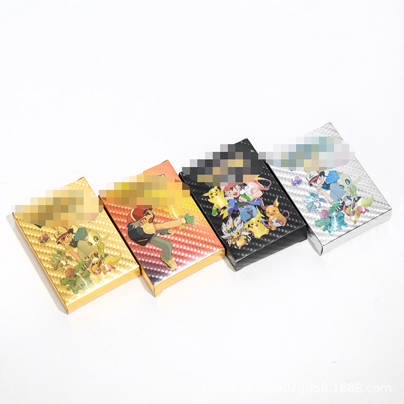 Кросс-браузерная игра Карточный клад мечты 55 золотых фольгированных карт Pokemon PVC шахматы развлекательная игра