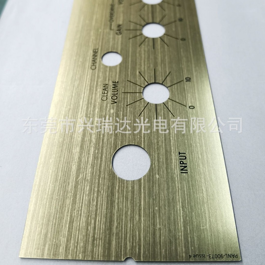 Manufacturer Customized Acrylic Pmma/Pc/Pet Brushed Panel Patch Window Lens Brushed Gold Brushed Silver