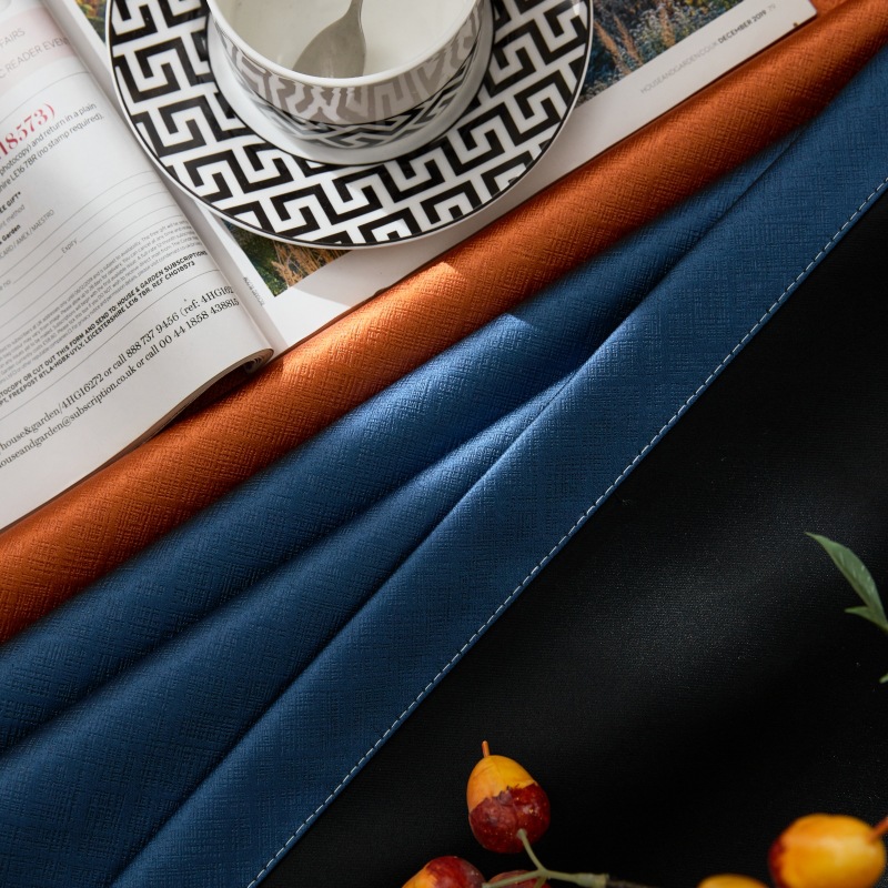 Prague black silk full shading high precision Curtain Hotel engineering curtain fabric Amazon cross-border sunshade finished product