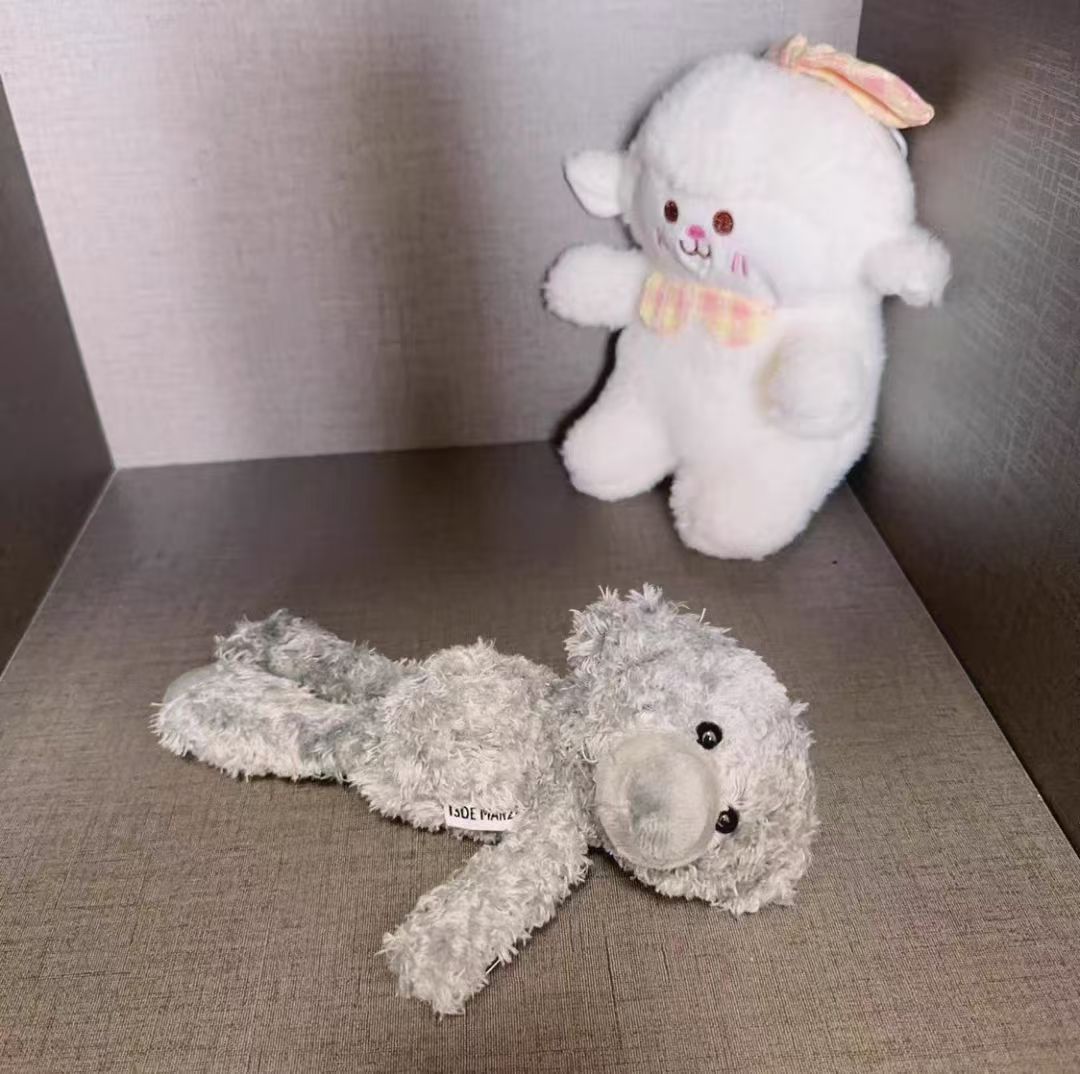 Recently 2025 cartoon plush cute lying bear clothes pants accessories pin doll doll