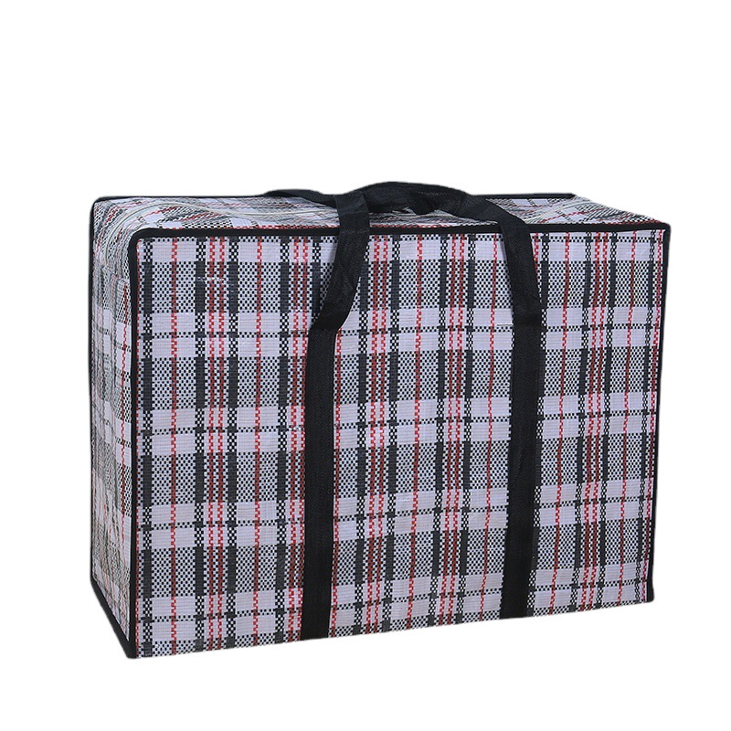 Graduation moving luggage bag woven bag large portable sack sturdy packing snakeskin pocket express bag thickened
