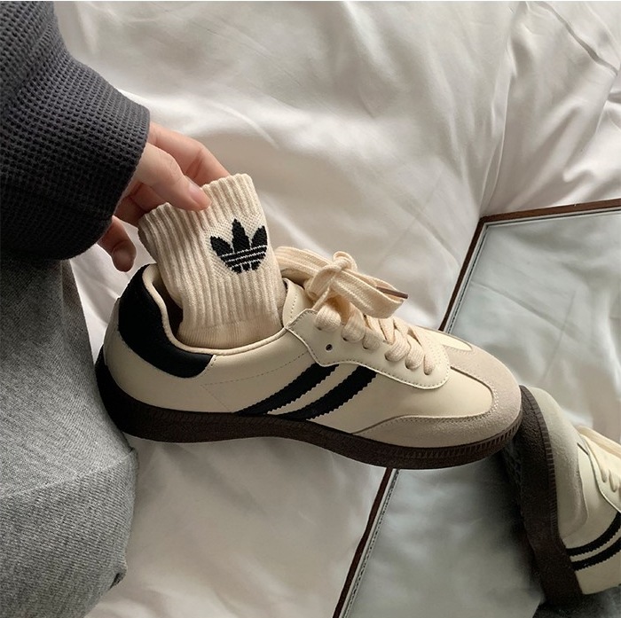 Натуральная кожа! Немецкие кроссовки для женщин, модные осень-зима 2023, новые ретро универсальные платформенные кроссовки