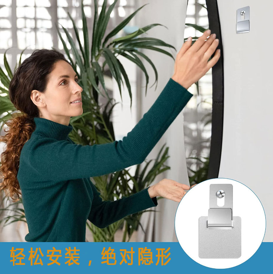 Self-adhesive frame hanging bracket 40x 40 hook with strong viscous 3m glue can bear 1.5kg glass frame hanging