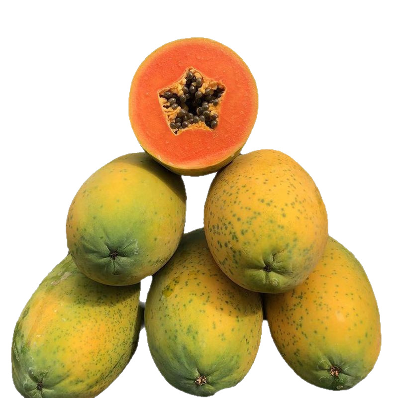 Guangxi Red Heart Rock Sugar Heart Papaya Fruit Fresh from the Source, Free Shipping for Full Box, 5kg Pieces, Sweet and Moisturizing