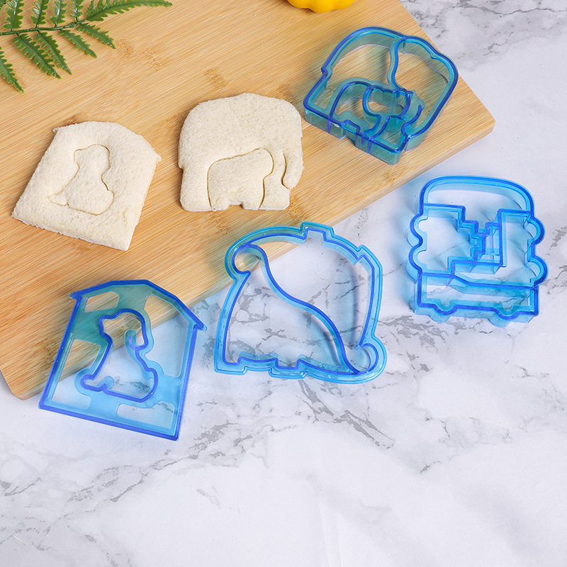 Five-pointed Star Bread Slicer Hollow Sandwich Mold Bread Cut Dinosaur Butterfly Plastic Biscuit Mold