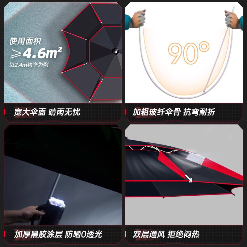 Rainproof Umbrella, Fishing Cane Umbrella, Outdoor Cane Parasol, Fishing Umbrella, Universal Large Fishing Umbrella, New Other Plastic