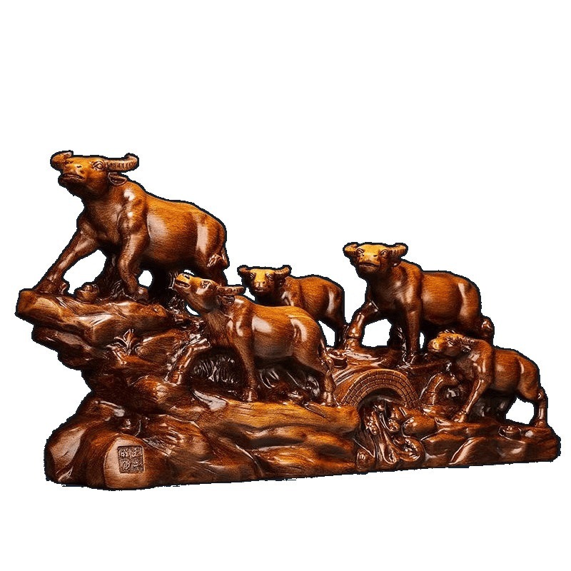 Hot-Selling Ornaments, Five Cows, Cow-Themed Decorations, Zodiac Signs, Home Living Room, Wine Cabinet, Office Opening, Housewarming Gift
