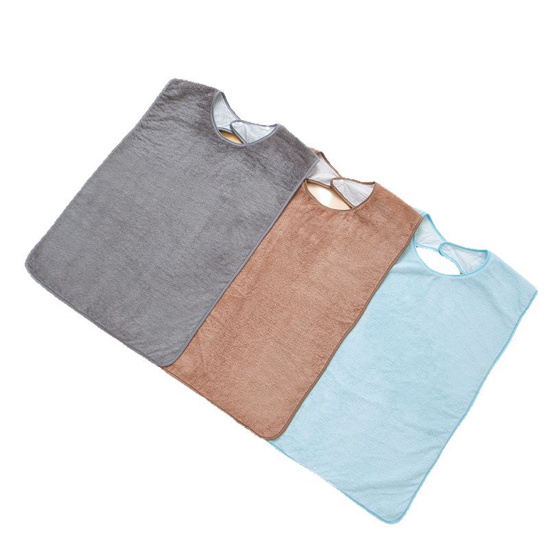 Old people's eating waterproof bib fashion anti-oil splash old people's bib food bag anti-dirty personality overalls feeding apron