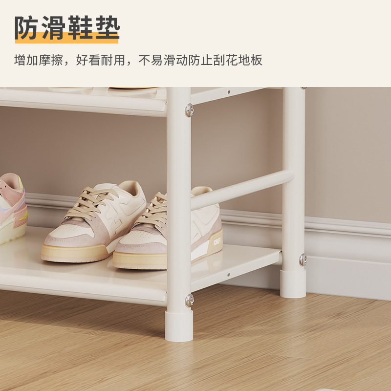 Simple shoe shelf door home dormitory iron multi-functional shoe cabinet integrated economical 2023 new popular