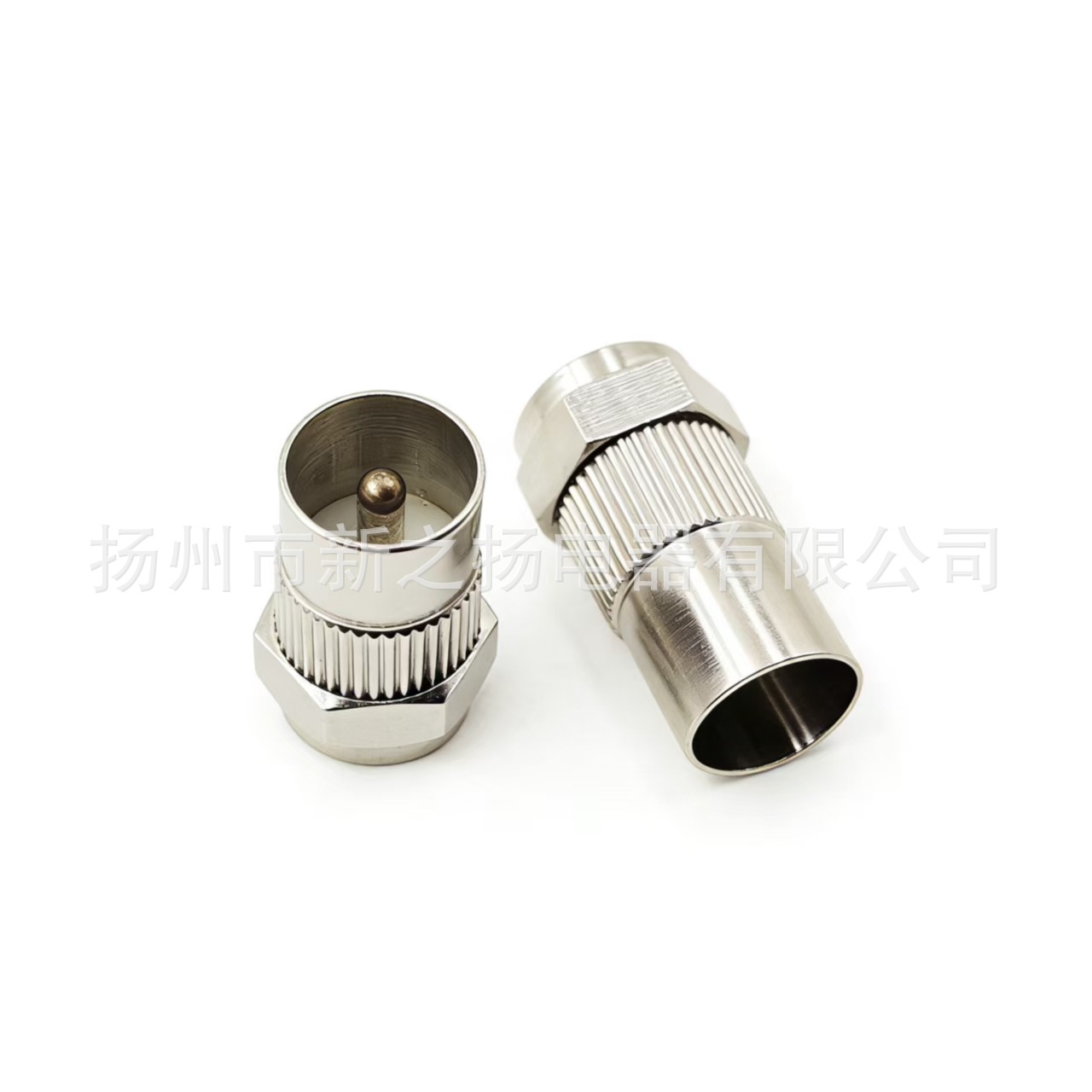 Factory Direct Supply Cable Tv Connector All-Copper Polished F British Male to Tv Male 9.5Rf Male to F Male