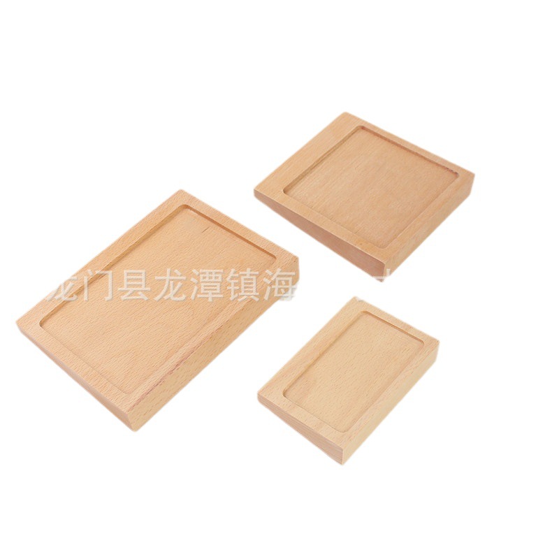 Wooden Business Card Base Table Card Desk Calendar Bracket Card Holder Business Card Holder Note Base Logo Wooden Base