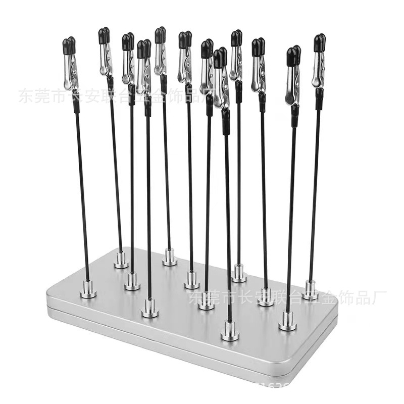 Factory Direct Sales Magnetic Base Crocodile Clip, Any Bending Crocodile Clip with Base, Model Coloring Clip