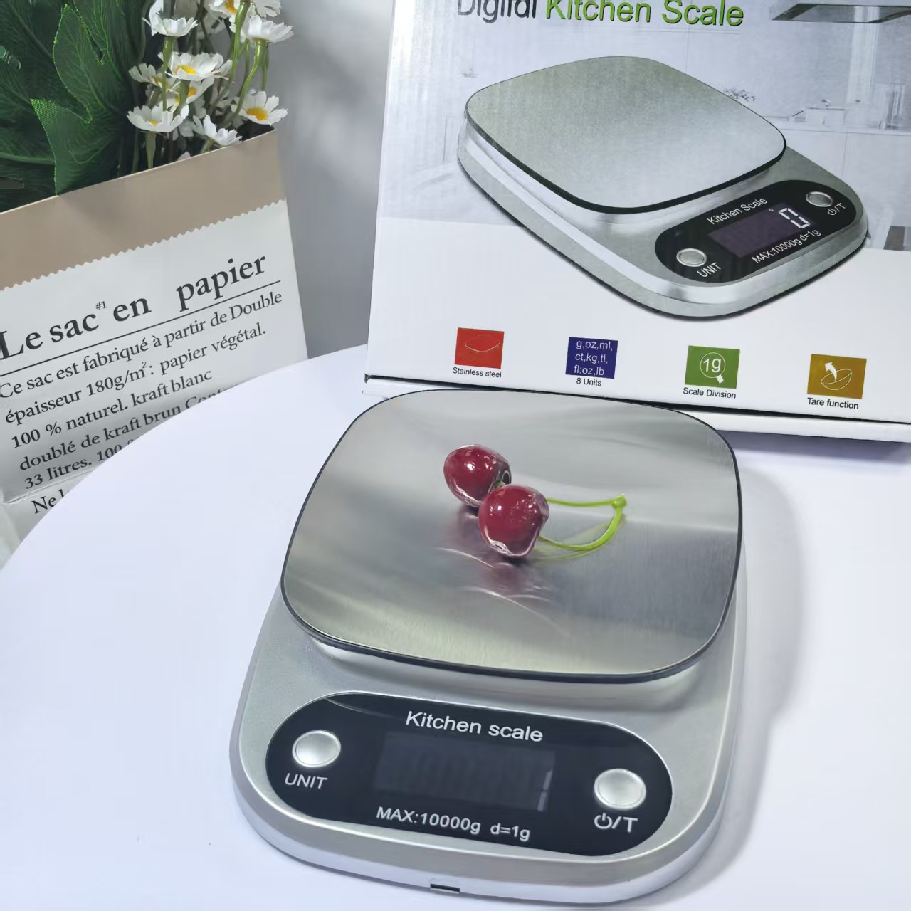 Factory wholesale CH305 kitchen scale household food scale stainless steel baking scale household electronic scale 0.1 kitchen scale