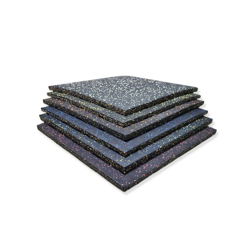 Gym Rubber Floor Mats, Strength Rubber Mats, Indoor and Outdoor Protective Shock-Absorbing Cushioning Sports Flooring, Sound-Absorbing Interlocking Tiles
