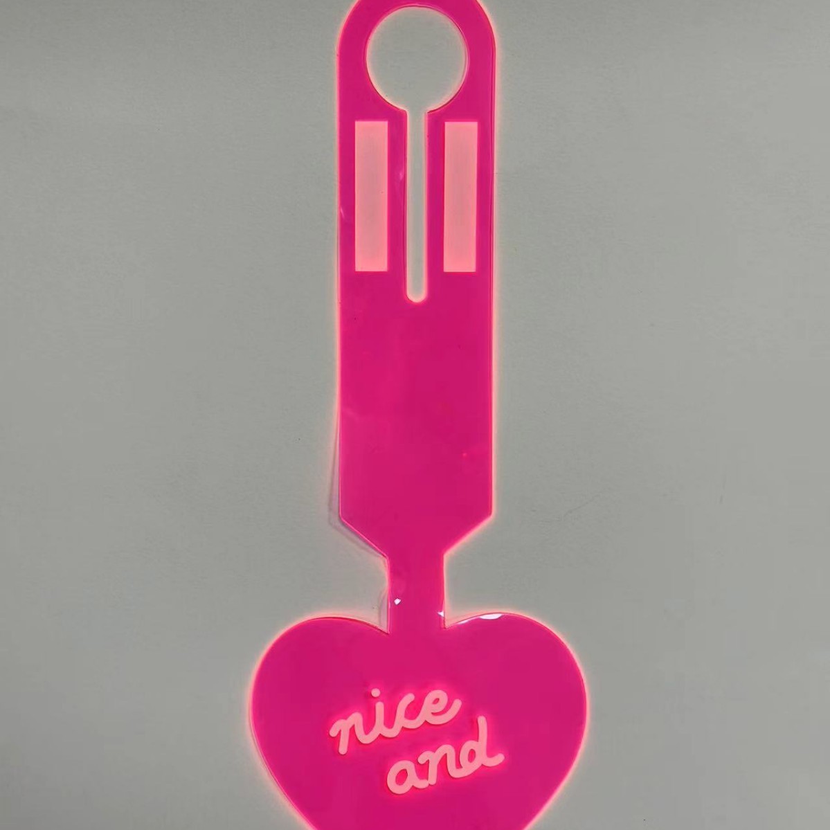 Fluorescent Luggage Tag Ins Style Heart-Shaped Tag Boarding Pass Checked Suitcase Anti-Loss Label Identification Tag Customization