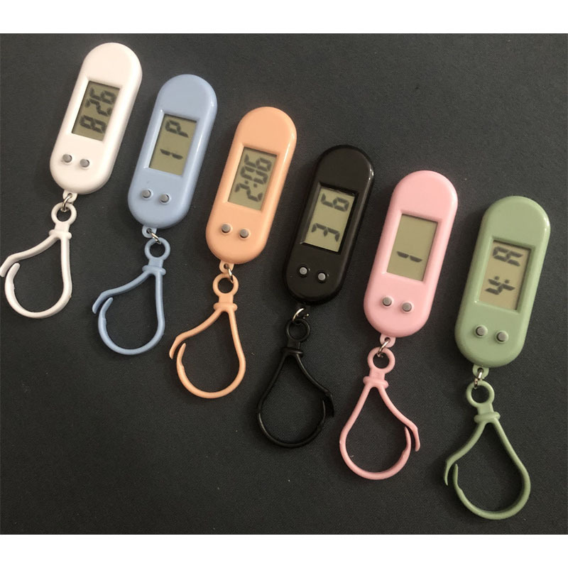 Keychain Pendant Digital Clock Lcd Clock Digital Display Clock Student Exam Digital Watch Compact Mini Portable Hanging Watch