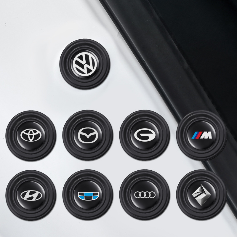 Car shock-absorbing pad thickened silicone gasket for car car door shock-absorbing cushion gasket for car logo anti-shock pad