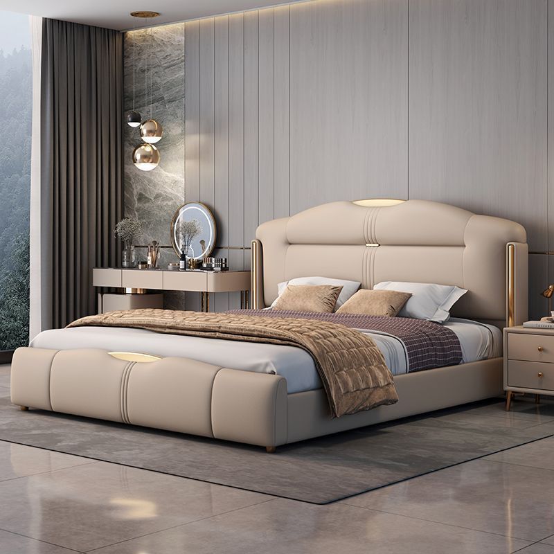 2025 New Italian Minimalist Light Luxury Wedding Bed Bedroom Double Bed High Box Soft Bag New Product