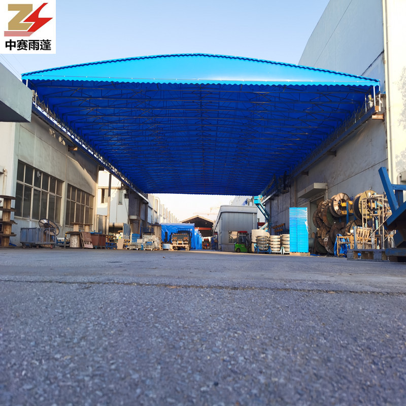 Large Canopy Sliding Tent Outdoor Rainproof Mobile Electric Activity Tent Awning Parking Shed Construction Site Shed Warehouse Shed