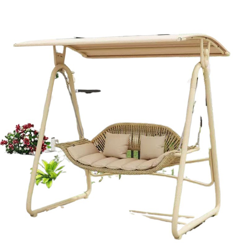 Courtyard Swing Rocking Chair Outdoor Garden Villa Recliner Internet-famous Balcony Double Hammock Hammock Outdoor Double Swing