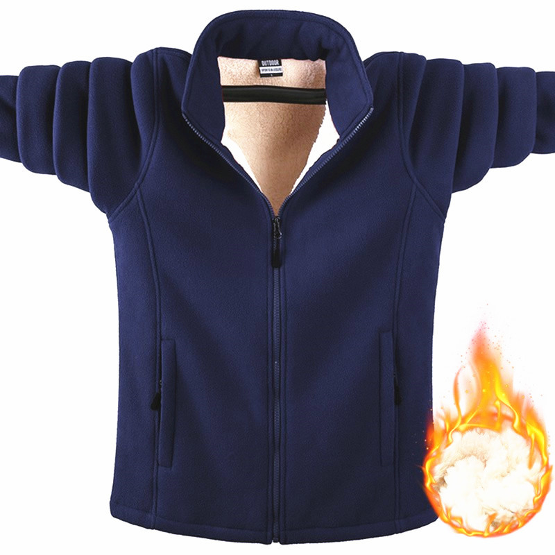 Индивидуальные мужские куртки осень-зима, флисовая подкладка, утолщенный кардиган, свободный теплый свитшот