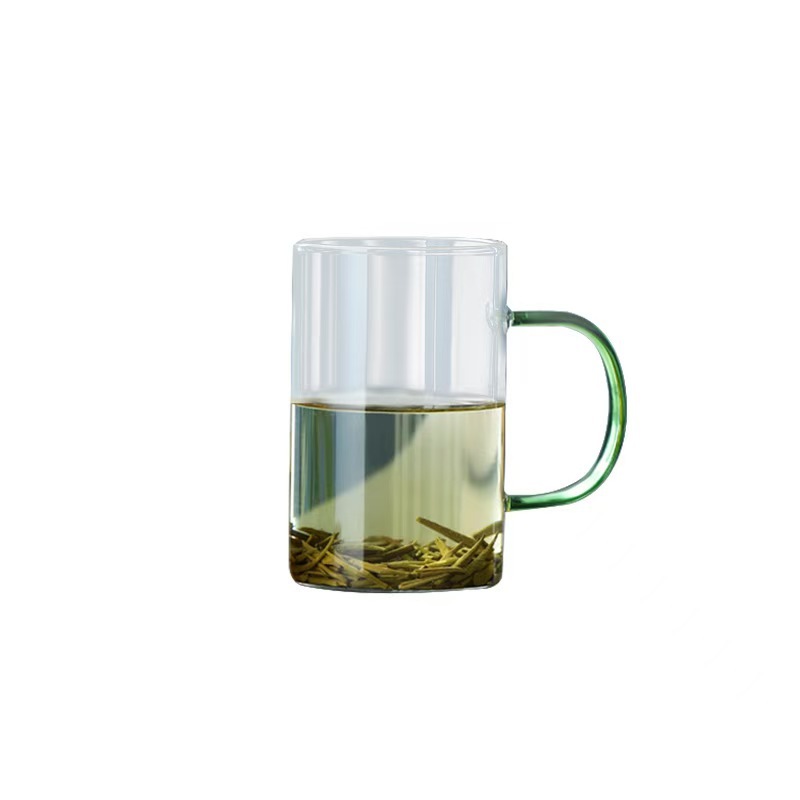 Transparent glass cup with high temperature resistant hospitality tea cup household water cup household high borosilicate glass drinking cup