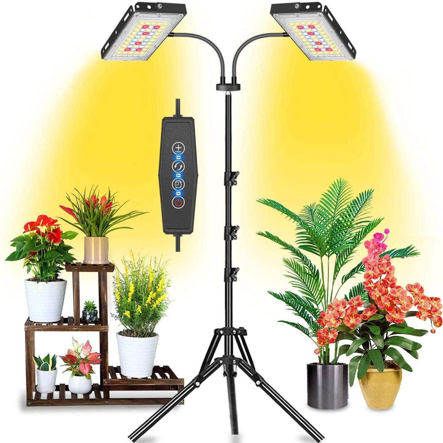 Лампа для роста растений напольная светодиодная имитация солнечного света полный спектр для роз и суккулентов