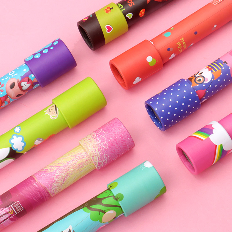 Rotatable Paper Kaleidoscope Small Children's Science and Education Toys Interior Kaleidoscope Kindergarten Primary School Gift
