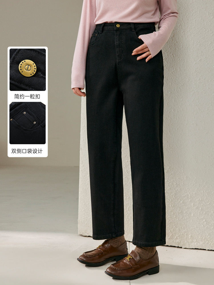 Легкие универсальные брюки для работы, джинсы большого размера, скрывающие бедра, новый осенний стиль для полных женщин