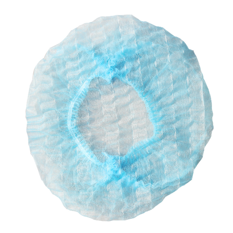 Disposable hat strip cap mushroom cap headgear non-woven dustproof cap mesh breathable kitchen food factory workshop