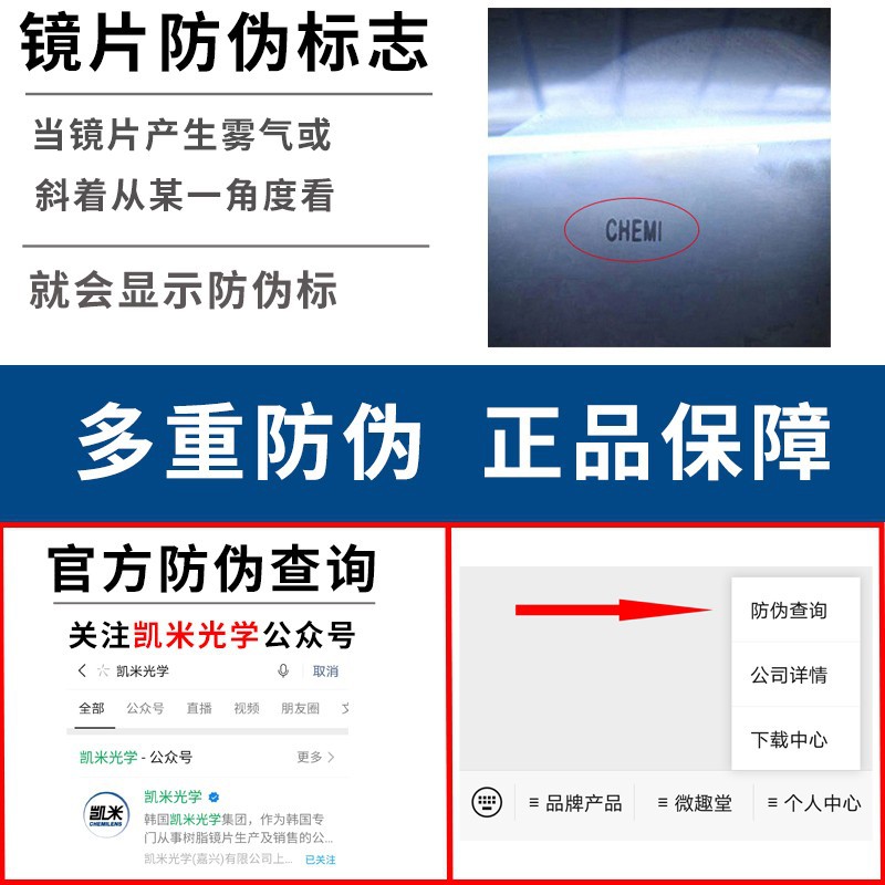 Kemi lens U6 anti-blue light ultra-thin 1.74 high myopia with glasses 1.67 aspheric U2 anti-radiation