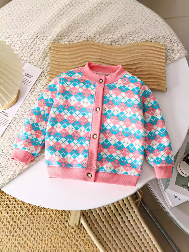 Warm Cardigan for Boys and Girls, Versatile Knitted Jacket for Children, Thickened Outerwear Sweater for Toddlers and Parent-Child Matching