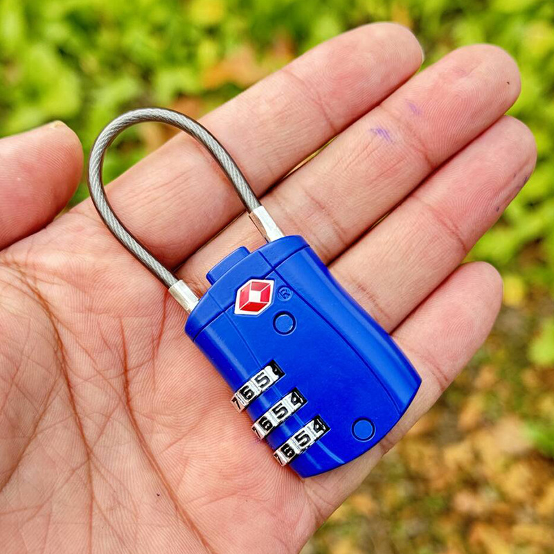 Cross-Border Popular Tsa007 Wire Rope Customs Password Hanging Metal Cabinet Mechanical Trolley Bag Lock 527 Lock