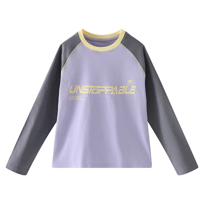 R25C53 Kids Moisture Absorption Quick-Drying Long-Sleeve T-Shirt