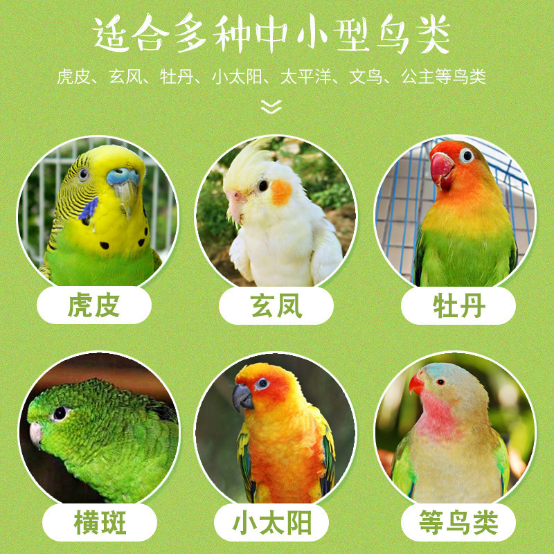 Parrot Feed Bird Food Bird Food Tiger Skin Black Phoenix Small Sun Feed Mixed Grain Bird Feed Five-Color Millet 1200ml