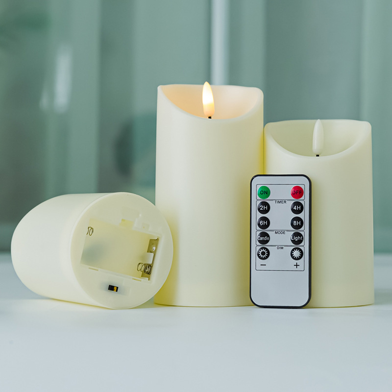 [Old Customer Shooting] Led Digital Candle Light Artificial Candle Plastic Oblique Bullet Digital Candle Atmosphere Light