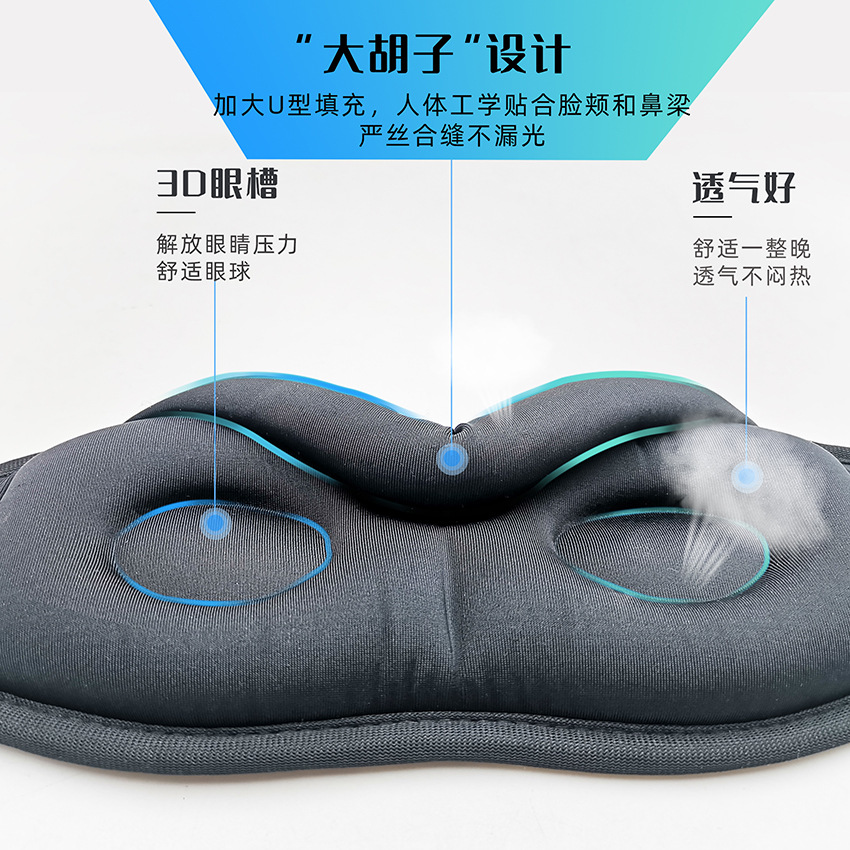 Bluetooth Eye Mask Amazon Same Sleep Music Headset Answer Phone Home Travel Shading 3D Bluetooth Eye Mask