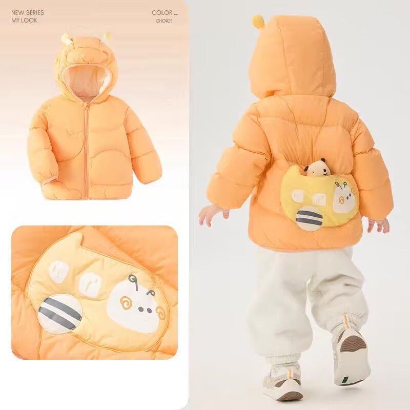 [white duck down] wholesale children's clothing 2025 baby down jacket autumn and winter new men and women baby foreign style warm