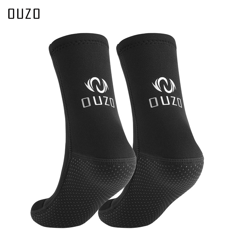 3mm diving socks OUZO cold warm wear-resistant non-slip socks factory swimming socks shoes snorkeling surf beach socks