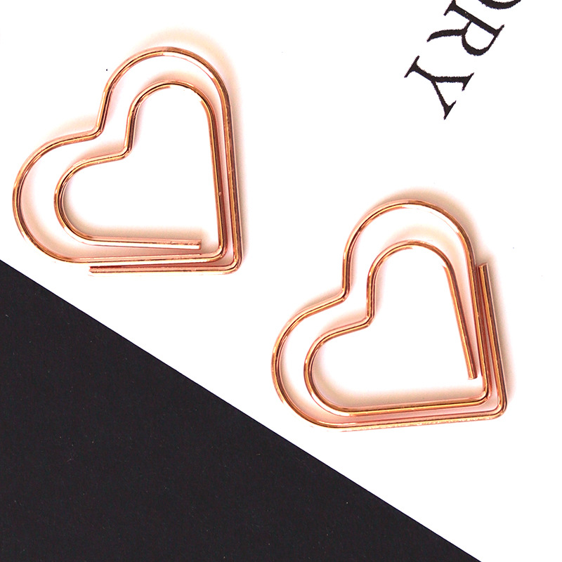 Love paper clip wholesale free shipping color creative paper clip office stationery metal rotary needle cartoon needle