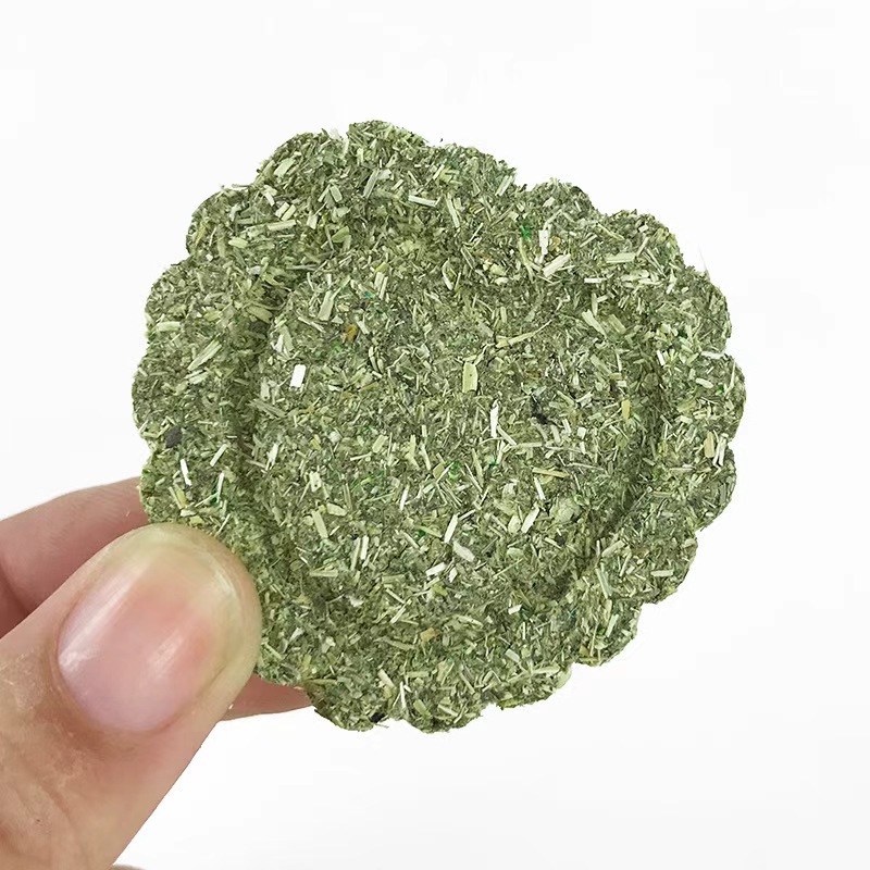 Carrot Valley Timothy Grass Cake Chew Toy for Rabbits, Grass Cake for Chinchillas, Hamsters, Guinea Pigs, Boredom Relief Rabbit Grass Stick Chew Toy